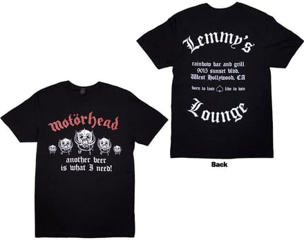 Motorhead - Lemmy's Lounge Heren T-shirt - S - Zwart