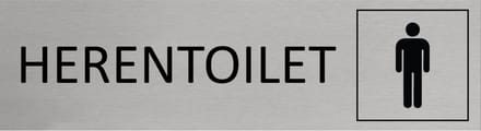 CombiCraft Aluminium deurbordje Herentoilet 165x45mm - per stuk