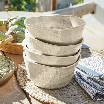 LOBERON Kommetje set van 4 Luganville beige