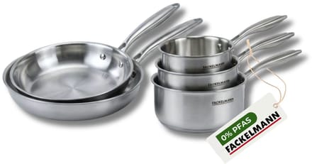Pan 24 cm van 18/10 roestvrij staal Triply Fackelmann Vita3