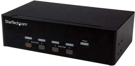 StarTech 4 poorts KVM switch met dubbele VGA - 2 poorts USB 2.0 hub