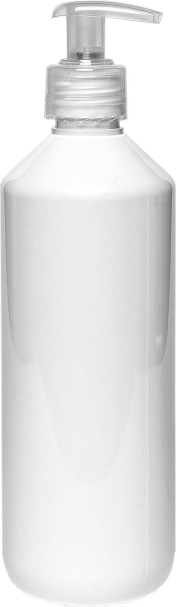 Lege plastic fles 500 ml PET wit - met transparante pomp - set van 10 stuks - Navulbaar - leeg