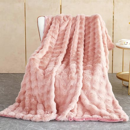 Zachte warme pluche fleecedeken voor bank en slaapkamer - 1000 g/m²