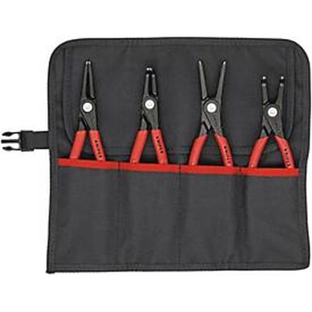 Knipex 00 19 57 V01 Precisie-borgveertang set Geschikt voor borgringen Binnen- en buitenringen 19-60 mm 19-60 mm Puntvorm Recht, 90° haaks