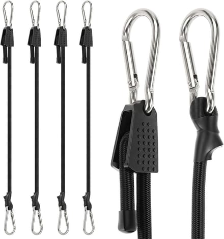 Elastische Spanband met Karabijnhaak Verstelbaar, 100 cm Bagage Spanband Fiets Motor Auto, Sterke Spanelastiek voor Bagage, Camping en Transport