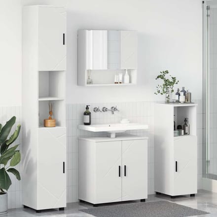 vidaXL - Badkamermeubel - Set - 4 - st - Wit - 61 - x - 35 - x - 64 - cm
