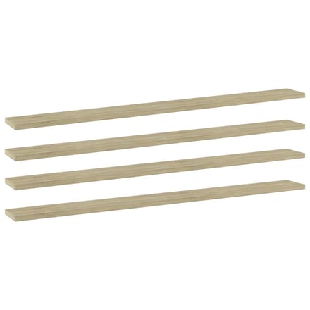 vidaXL - Wandschappen - 4 - st - 100x10x1,5 - cm - spaanplaat - sonoma - eikenkleurig