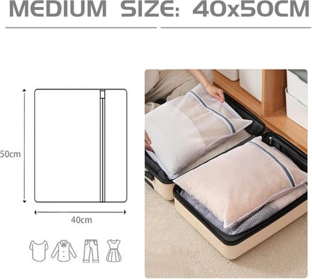 Set van 2 duurzame wasnetten voor wasmachine - ideaal voor delicate kleding