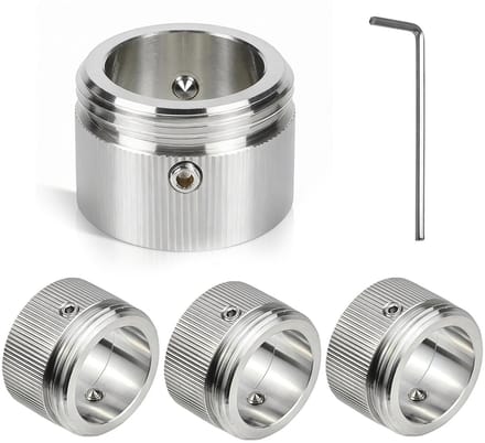 Dailygoods - Set van 4 Verwarmingsventieladapters van Roestvrij Staald