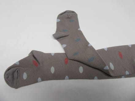 noukie's panty, collant , taupe met stippen 6-12 maand
