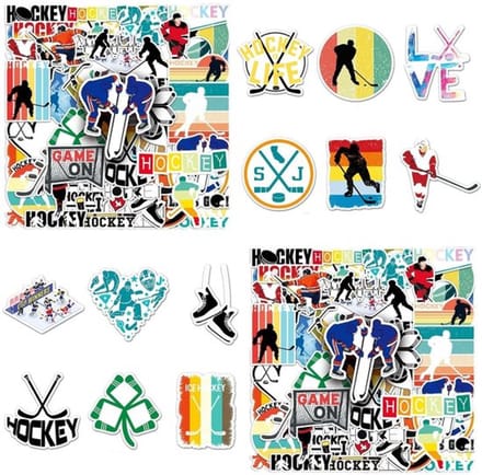Dailygoods- IJshockeystickers 100 stuks - Zelfklevend