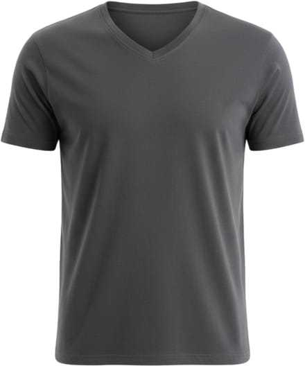 OMBRE T-shirt - Regular Fit - Katoen - Korte Mouw Donkergrijs S