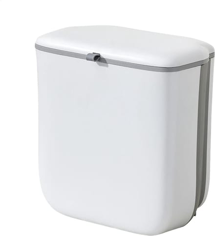 Compostbak Keuken - Afvalbak Composteren - Voedselafval Verwerken - Opvouwbaar Ontwerp - 264 Gallon - Wit