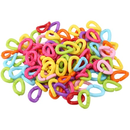100 Stuks Plastic Vogel C Clips Haken Kettelschakels DIY Papegaai Speelgoed Mix Kleur pink