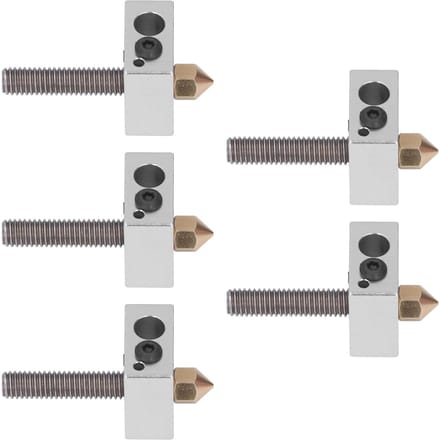 5 Set 3D Printer Hotend Messing Nozzle Keelbuis Verwarmingsblok Extruder Onderdelen voor Anet A8 A2 white