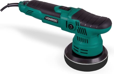 VONROC Excentrische polijstmachine - poetsmachine – 650W – Ø125mm – Soft start – Vast vermogen & 1 polijstschijf