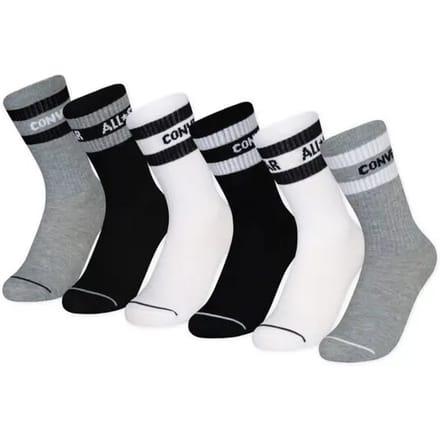 Kindersokken Converse CHN Basic Wordmark Crew (x6)