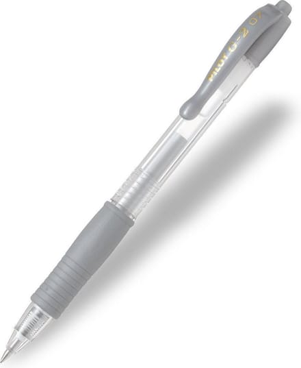 Pilot G-2 - Metallic Zilver - medium - 0.7mm - 1 stuks