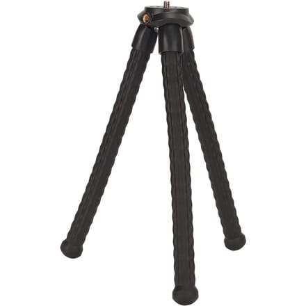 Mini Flexibel Statief 14 Inch Schroef Draagbaar Statief met Verborgen Telefoonhouder Koude Schoen Mount black