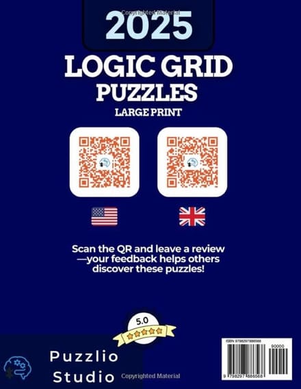 Logic Grid Puzzels voor Volwassenen | 100 Puzzels voor Beginners