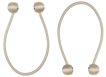 Larson - Gordijn embrasse - Beige - 2 stuks - 40 cm