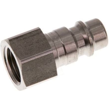 RVS DN 7.2 (Euro) Luchtkoppeling Insteeknippel G 1/4 inch Binnendraad - CLP7-F-S-014