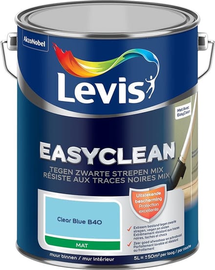 Levis - Easyclean Tegen Zwarte Strepen Mix - Clear Blue B40 - Mengverf - 5 L