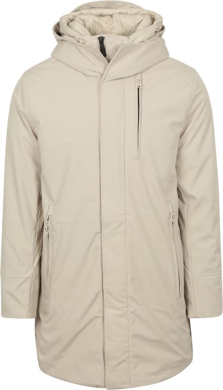 KnowledgeCotton Apparel Climate Shell Jas Ecru - Maat XL - Heren - Winterjassen