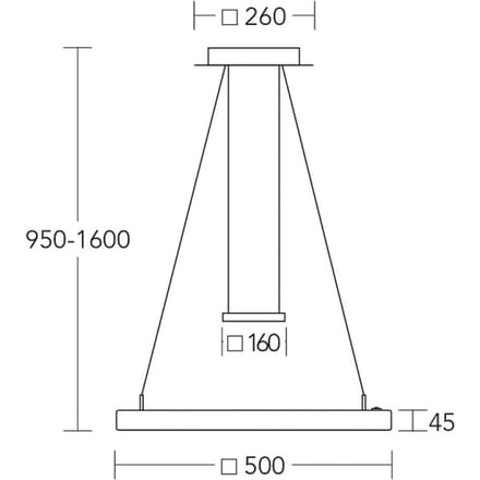 HerzBlut LED hanglamp Leonora, hout, 50 cm, dimbaar