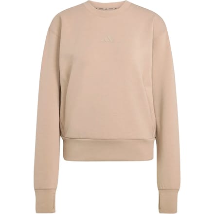 Adidas Designed For Training Warm-up Crewneck Sweatshirt Beige XS Vrouw