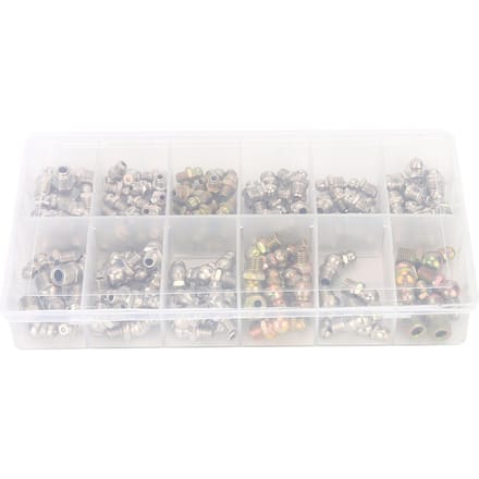 130 stuks 45 graden en rechte type smeernippel hydraulische zerk fitting voor slangbuis