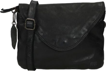 Bear Design Crossbodytas Cow Lavato Leer - zwart