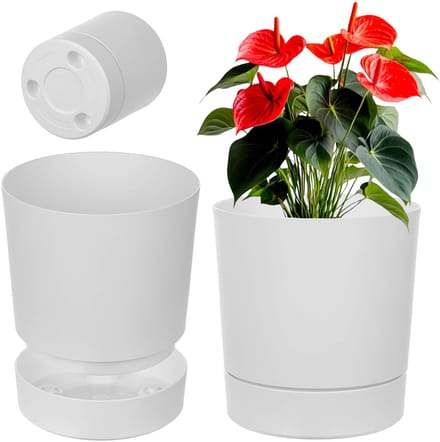 KADAX Bloempot met standaard Aura 200 wit K12209 LA1
