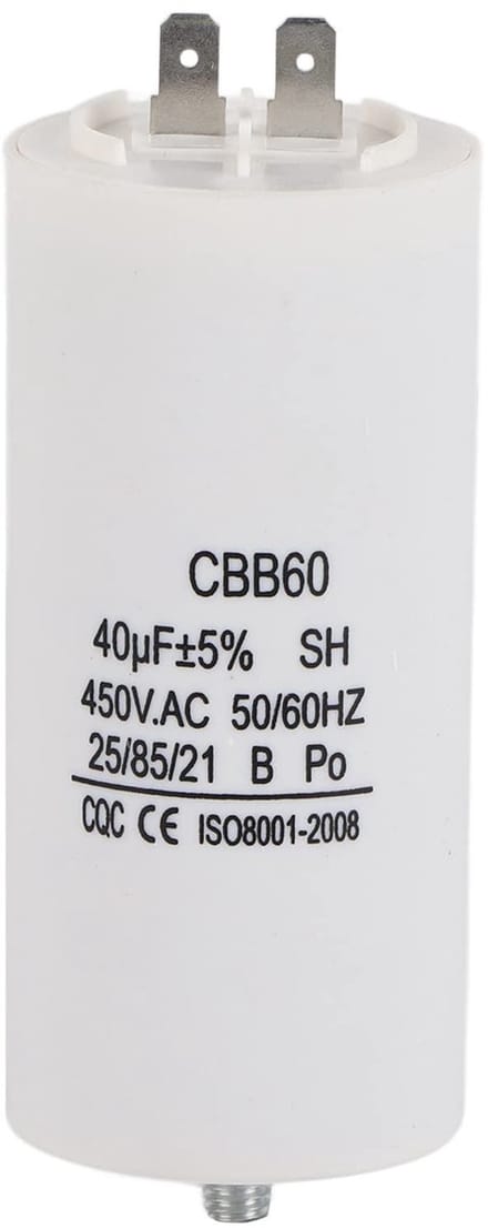 Dailygoods - Startcapacitor - 40 Microfarad - Hoge isolatieweerstand - 450 Volt - Geschikt voor wasmachines - Compact ontwerp - Lange levensduur