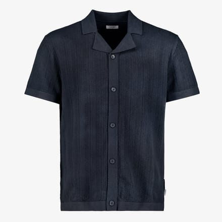 JJ REBEL heren overhemd donkerblauw - Maat M