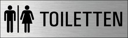 Toiletten deurbordje met zelfklevende strip