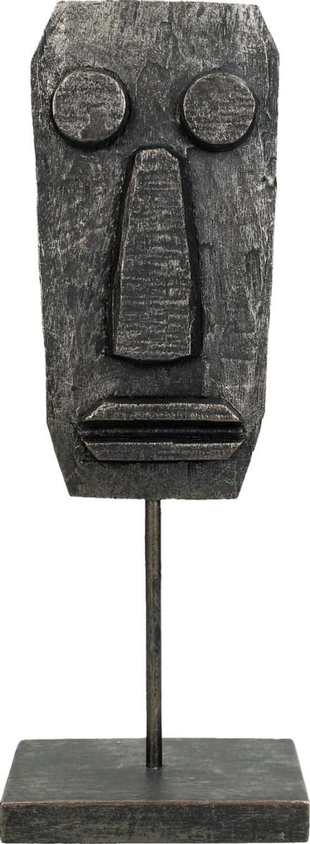 Wants&Needs Ornament Face Polyresin Zwart 11 X 8 X 31.5