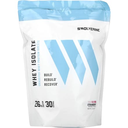 Swolverine, isolat de whey, saveur fraise, 960g (2.11lb)