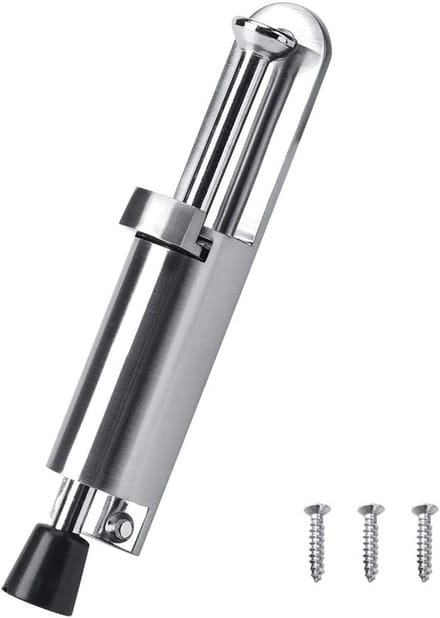 Zware Springloaded Deurstopper met Zachte Rubber Basis voor Stabiliteit en Bescherming - 15 cm Hoog, Ideaal voor Thuis en Kantoor