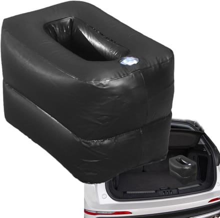 Auto luchtmatras - Opblaasbaar bed - Comfortabel reizen - Lekvrij ventiel - 125 cm lang - Grijs