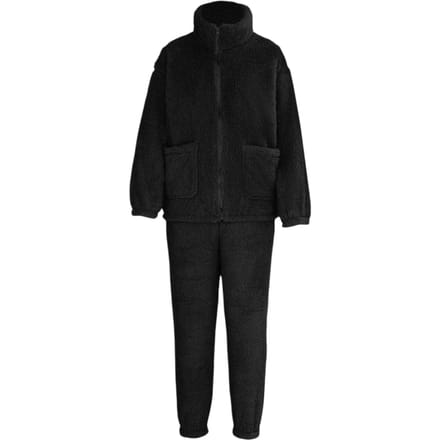 Miso Dames Sherpa Fleece Loungewear Set (Zwart)