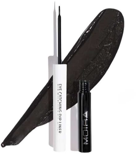 Moira Eye Catching Dip Liner - 001 Black - Waterproof Brush Tip Liner - VEGAN - Eyeliner - Waterproof - 2,5 ml