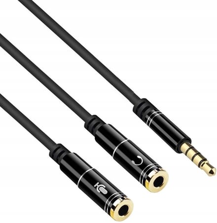 Adapter Kabel Mini Jack 3.5mm 4-PIN voor Koptelefoon met Microfoon
