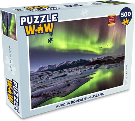 Puzzel Aurora Borealis in IJsland - Legpuzzel - Puzzel 500 stukjes