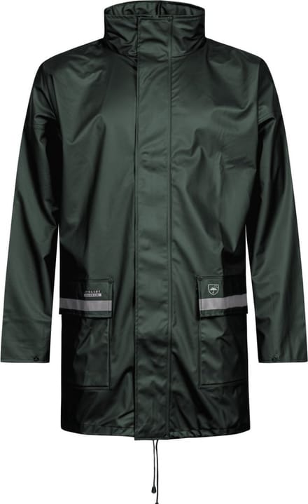 Donkergroen regenjas met reflectie van Lyngsøe Rainwear L