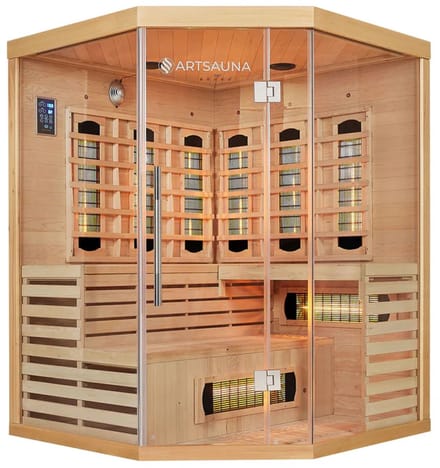 Infraroodcabine Kiruna - 150x150-200cm - Dubbele technologie - 3 personen