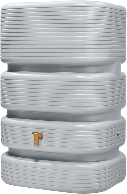 4RAIN Regenton Quadro, 500 L, betongrijs
