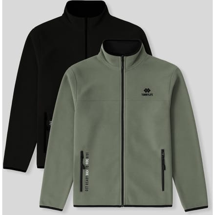 Heren Pluche Rits-Voorkant Sweatshirt