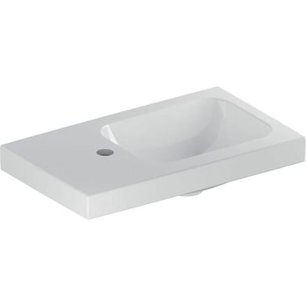 Geberit iCon Light wash hand basin 53 cm with shelf and tap hole left 501.833.00.1