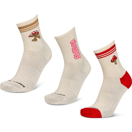 Happy Socks Crew 3 Pack Sokken Unisex - Wit - Maat 36-40 - Katoen
